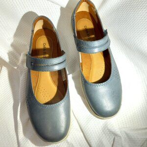 Cobb Hill Women's Blue Leather Shoes Size 8, Mary Janes Style